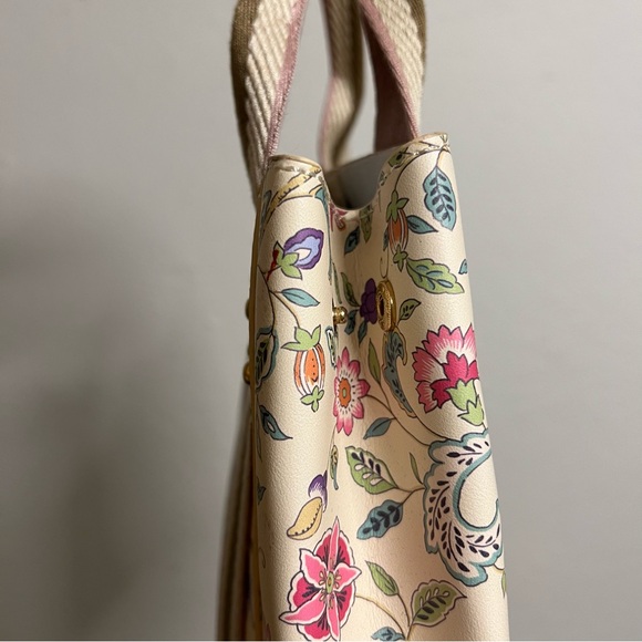 Minton Cream Floral Mini Tote style Hand bag - Picture 6 of 9